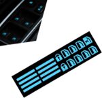 Car Window Control Switch Sticker, Glass Lifter Luminous Decorative Decal, Safety Waterproof Protective Film, Universal Self-adhesive Modified Interior for Car Buttons (Fluorescence Blue) - Image 2