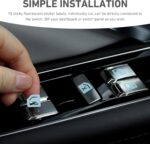 Car Window Control Switch Sticker, Glass Lifter Luminous Decorative Decal, Safety Waterproof Protective Film, Universal Self-adhesive Modified Interior for Car Buttons (Fluorescence Blue) - Image 5
