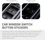 Car Window Control Switch Sticker, Glass Lifter Luminous Decorative Decal, Safety Waterproof Protective Film, Universal Self-adhesive Modified Interior for Car Buttons (Fluorescence Blue) - Image 6