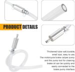 2 PCS Motorcycle Brake Bleeders, One-way Non-return Check Valve and Leak Prevent Fuel Line, Clutch Hydraulic Oil Drain Tool, Universal for Brake Bleeding Hydraulic Clutch Systems (Silver) - Image 6
