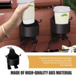 2 PCS Car Seat Back Hooks, 3-in-1 Cup Phone Holder and Storage Double Hooks for Key Umbrella Bag Hat, Strong Load Bearing Anti-Shake Layered Mount, Universal Hanging Interior for Cars (Black) - Image 7