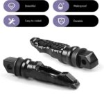 2 PCS Motorcycle Footpegs, Anti-slip Support Rear Foot Pedal with Grooves Texture, Rustproof Anti-bending Passenger Foot Rest Kit, Universal Modified Accessory for Most Motorcycles (Black) - Image 5