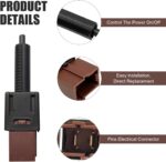 Car Brake Light Switch, Cruise Control Stop Lamp Switch Assembly, Plug and Play Replacement OEM# 25300-3RA0A 25300-4M400 25300-AT300 25300-AT30A, Compatible with Infiniti Nissan (Black) - Image 4