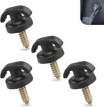 4 PCS Car Cargo Net Hooks, Multi-functional Vertical & Horizontal Trunk Organizer Hook, Rust-proof Screw-in Tie-down Fastener, Portable Storage Net Clip for Most Cars SUVs Trucks (Black) - Image 2