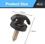 4 PCS Car Cargo Net Hooks, Multi-functional Vertical & Horizontal Trunk Organizer Hook, Rust-proof Screw-in Tie-down Fastener, Portable Storage Net Clip for Most Cars SUVs Trucks (Black) - Image 3