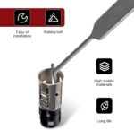 2 PCS Car Cigarette Lighter Socket and Removal Tool, 12 V Cigarette Lighter Outlet Set, Replacement OEM# 25776667 J42059 25774623, Compatible with Chevy GMC Buick Pontiac Saturn (Silver) - Image 4
