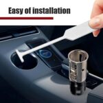 2 PCS Car Cigarette Lighter Socket and Removal Tool, 12 V Cigarette Lighter Outlet Set, Replacement OEM# 25776667 J42059 25774623, Compatible with Chevy GMC Buick Pontiac Saturn (Silver) - Image 6