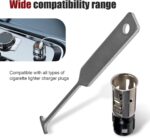 2 PCS Car Cigarette Lighter Socket and Removal Tool, 12 V Cigarette Lighter Outlet Set, Replacement OEM# 25776667 J42059 25774623, Compatible with Chevy GMC Buick Pontiac Saturn (Silver) - Image 8