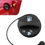 Car Fuel Cap, Leak-proof Anti-loss Rotary Fuel Tank Cover with Clear Marking, OEM# 15763227 GT231, Compatible with Chevy Avalanche Silverado Suburban Tahoe GMC Sierra Yukon Escalade (Black)