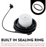 Car Fuel Cap, Leak-proof Anti-loss Rotary Fuel Tank Cover with Clear Marking, OEM# 15763227 GT231, Compatible with Chevy Avalanche Silverado Suburban Tahoe GMC Sierra Yukon Escalade (Black) - Image 5