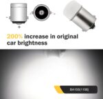 4 PCS Car 1156 LED Turn Signal Lights, BA15S 1141 3156 P21W 3014-9SMD Single-contact Bulb, High-brightness Anti-vibration Bulb, Plug and Play Replacement for Car RV Camper (White) - Image 7