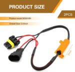2 PCS Car LED Light Decoders, 9006/HB4 Plug and Play Warning Error Eliminator, Anti-flicker Load Resistor Harness Adapter, Universal Bulb Retrofit Fault Cancel Device for Cars (Black) - Image 3