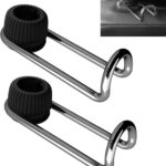2 PCS Car Headrest Hooks, 10 KG Load Bearing Anti-slip Hanging Hanger, Rotatable Hidden Storage Hook, Universal Multifunction Seat Back Organizer for 0.47" - 0.59" Tube Diameter (Black)