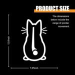 Cat Car Windshield Wiper Sticker, Cute Cartoon Tail Wagging Effect Wiper Sticker, Rear Windshield Waterproof Decorative Decal, Self-adhesive Exterior Accessory for Cars (White) - Image 3