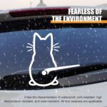 Cat Car Windshield Wiper Sticker, Cute Cartoon Tail Wagging Effect Wiper Sticker, Rear Windshield Waterproof Decorative Decal, Self-adhesive Exterior Accessory for Cars (White) - Image 7