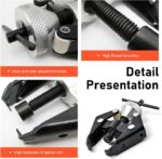 Car Front Windshield Wiper Arm Puller, Adjustable Anti-slip Wiper Arm Removal Tool, Heavy Duty Steel Anti-rust Terminal Puller, Portable Disassembly Tool for Cars Trucks SUVs (Black) - Image 4