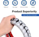 2 PCS LED Car Daytime Running Strip Lights, Super Bright Bendable DRL Strip Kit, IP67 Waterproof High Power Fog Lamp, Exterior Lighting Accessory for Most Trucks SUVs Cars (White) - Image 4
