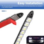 2 PCS LED Car Daytime Running Strip Lights, Super Bright Bendable DRL Strip Kit, IP67 Waterproof High Power Fog Lamp, Exterior Lighting Accessory for Most Trucks SUVs Cars (White) - Image 8