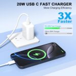 USB C Charger Block, 2Pack for iPhone 17 16 Fast Charging Plug for Apple 20W Type C Power Adapter Plug Box for iPhone 17 16 15 14 13 12 11 Pro Max XS X XR SE Plus, for iPad USBC Wall Charge Cube Brick - Image 3