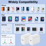 USB C Charger Block, 2Pack for iPhone 17 16 Fast Charging Plug for Apple 20W Type C Power Adapter Plug Box for iPhone 17 16 15 14 13 12 11 Pro Max XS X XR SE Plus, for iPad USBC Wall Charge Cube Brick - Image 6