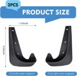 2 PCS Car Mud Flaps, Small Splash Protection Mudguard, Waterproof All-weather Mud Flap Kit for Left Right Front Wheel, Universal Protective Modification for Cars Sedans (Black) - Image 3