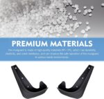 2 PCS Car Mud Flaps, Small Splash Protection Mudguard, Waterproof All-weather Mud Flap Kit for Left Right Front Wheel, Universal Protective Modification for Cars Sedans (Black) - Image 4
