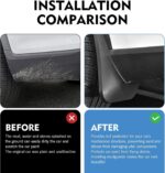 2 PCS Car Mud Flaps, Small Splash Protection Mudguard, Waterproof All-weather Mud Flap Kit for Left Right Front Wheel, Universal Protective Modification for Cars Sedans (Black) - Image 6