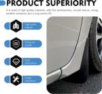 2 PCS Car Mud Flaps, Small Splash Protection Mudguard, Waterproof All-weather Mud Flap Kit for Left Right Front Wheel, Universal Protective Modification for Cars Sedans (Black) - Image 7