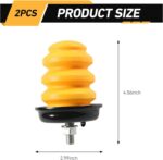 2 PCS Car Rear Axle Bumper, Rear Shock Absorber Bump Stop with Nut, Reduce Rattle Buffer Replacement OEM# 15712438, Compatible with Chevy Silverado 1500 2500 3500 Suburban GMC Sierra (Yellow) - Image 3