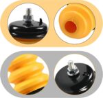 2 PCS Car Rear Axle Bumper, Rear Shock Absorber Bump Stop with Nut, Reduce Rattle Buffer Replacement OEM# 15712438, Compatible with Chevy Silverado 1500 2500 3500 Suburban GMC Sierra (Yellow) - Image 4
