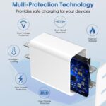 iPhone 17 Pro Max Charger Fast Charging, 40W Dual USB C Fast Charger Block with 6ft Type C Charging Cable Cord for iPhone 17/17 Pro/17 Pro Max/Air/16/16 Pro/16 Pro Max/16 Plus/15/15 Pro Max - Image 4