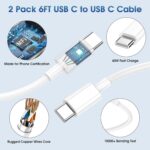 iPhone 17 Pro Max Charger Fast Charging, 40W Dual USB C Fast Charger Block with 6ft Type C Charging Cable Cord for iPhone 17/17 Pro/17 Pro Max/Air/16/16 Pro/16 Pro Max/16 Plus/15/15 Pro Max - Image 6