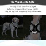 Dog Chest Harness, Adjustable Breathable Reflective Soft Vest Anti-Pull Night Strap - M - Image 5