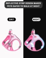 Dog Harness Leash Set Reflective Soft Mesh No Pull Pet Vest Black - S - Image 3