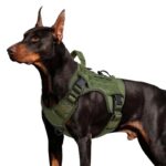 Dog Harness Large Dog No Pull Reflective Adjustable Pet Vest with Handle - Army Green M