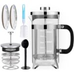 1000ml French Press Coffee Maker Set, Manual Press Coffee Pot, Multi-function Tea & Coffee Filter Brewer