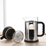 1000ml Press Sealed Lid French Press, Borosilicate Glass Coffee Maker, Manual Tea Brewer - Image 2