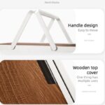 Size M - Multifunctional Folding Camping Storage Box, Car Trunk Organizer, Picnic Storage Bin with Wooden Lid - Approx. 55L - Image 2