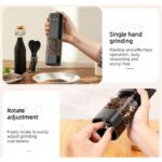 Type-C Rechargeable Electric Pepper Grinder, Digital Power Display Automatic Spice Mill—Black - Image 6
