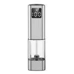 Type-C Rechargeable Electric Pepper Grinder, Digital Power Display Automatic Spice Mill—Silver