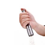 Stainless Steel Push-Type Pepper Grinder, Portable Manual Spice Mill, Pepper & Sea Salt Grinder - Image 4