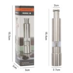Stainless Steel Push-Type Pepper Grinder, Portable Manual Spice Mill, Pepper & Sea Salt Grinder - Image 6
