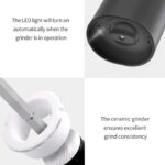 Type-C -Electric Pepper Grinder, 5-level Adjustable Spice Mill With LED Light, Automatic Salt & Pepper Grinder - Image 8