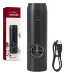 Type-C - Automatic Salt and Pepper Grinder for the Home Kitchen, 5-Level Adjustable Spice Mill with LED Light
