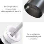 Type-C - Automatic Salt and Pepper Grinder for the Home Kitchen, 5-Level Adjustable Spice Mill with LED Light - Image 6