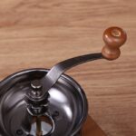 Vintage Wooden Manual Coffee Grinder, Adjustable Hand Crank Coffee Bean Mill For Home Use - Image 4