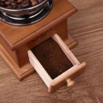 Vintage Wooden Manual Coffee Grinder, Adjustable Hand Crank Coffee Bean Mill For Home Use - Image 6