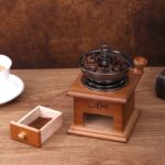 Vintage Wooden Manual Coffee Grinder, Adjustable Hand Crank Coffee Bean Mill For Home Use - Image 7