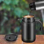 Portable Pour-Over Coffee Set, 304 Stainless Steel Insulated Coffee Mug, Insulated Mug + Drip Filter, 2-Piece Kit—White - Image 7