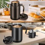 Portable Pour-Over Coffee, 304 Stainless Steel Coffee Mug, Foldable Filter Dripper with Stirring Spoon Travel Coffee Kit—White - Image 6